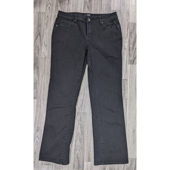 A.N.A. A New Approach Womens Size 12 Pockets Straight Leg Black Denim Jeans - Picture 1 of 11